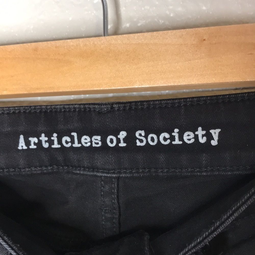 Articles of Society Skinny Jeans Distressed Black - Picture 5 of 12
